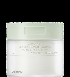 Celimax Ji Woo Gae Cica BHA Blemish Toner Pads 60 pzas