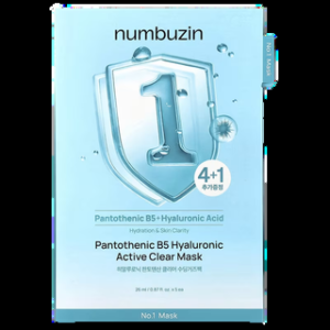Numbuzin No.1 Pantothenic B5 Hyaluronic Active Clear Mask 5 pzas