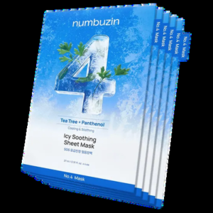 Numbuzin No.4 Icy Soothing Sheet Mask 5 pzas